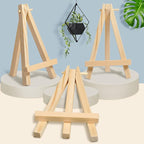 40 Pack 5 Inch Mini Wood Easel Stand Mini Wood Display Easel Wooden Tripod Holder Stand for Painting Portable Canvas Photo Picture Sign Displaying Small Business Cards Artist Phone Wedding