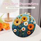 yesJRL Needle Felting Kits Beginners, Natural Landscape DIY Wool Needle Felting Starter Kit, Floral Needle Felt Set with Foam Pad, Felt Cloth and Instructions, Used for Home Decoration (Green)