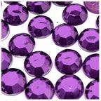The Crafts Outlet 72pc Rhinestones Round 20mm - Purple Amethyst