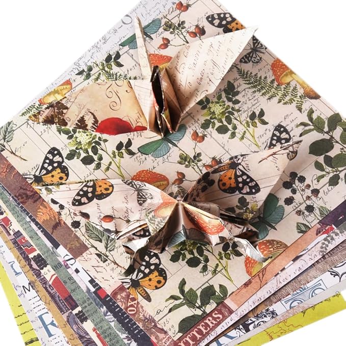 Origami Paper Kit Dobule Sided 100 Sheets 100 Colors 6 Inch Japanese Chiyo Square Easy Fold Arts Crafts DIY Handwork Origami Papers Beginner Coffee Newspapers
