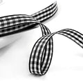 Classic Gingham Checkered Ribbon, Assorted Colors Premium Polyster Plaid Checkered Craft Ribbon for Gift Wrapping, DIY Projects, Hair Bows,Scrapbooking & Party Decor (Black, 3/8x50Yd)