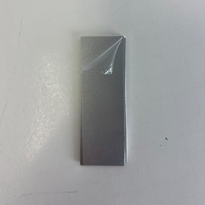 Blank Metal Plates for Laser Engraving - 4 Pack | Aluminum Sheets 0.020" Thick | CO2, Diode, Fiber Laser Compatible | Multiple Sizes & Colors (Silver (engraves black), 1x8.25 inch)