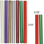 Crimson Wax Seal Sticks, ONWINPOR 20pcs Glue Gun Wax Sealing Sticks for Wax Seal Stamp, Dark Red Mini Sealing Wax Sticks Suit for 0.28''Glue Gun (Crimson Red)