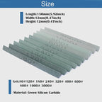 10pcs Triangular Sharpening Stone Sticks Set, 5.92inch Green Silicon Carbide Oil Stones, Grit Sizes 80#-3000# for Models, Metal, & Knife Cutting Tools