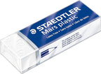 STAEDTLER Mars Plastic Vinyl Erasers (2-Pack), White Erasers for Clean & Precise Results - Latex-Free, Minimal Crumbling, Made in Germany