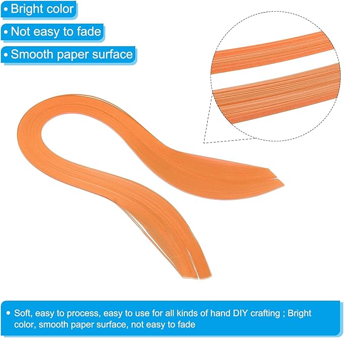 PATIKIL Quilling Strips Paper 600pcs 1.5mm 39cm Origami Paper Quilling Kits for Art DIY Hand Craft Christmas, Dark Yellow