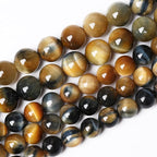 72Pcs 10mm AAAAA Tiger Eye Beads for Jewelry Making - Natural Stone Semi Precious Round Smooth Gemstones - Loose Spacer Beads - 32" 2 Strands