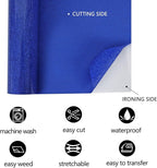 FUNKAKA Blue Heat Transfer HTV Vinyl Bundle, 8 Rolls 12" x 3ft Iron On Vinyl for T-Shirt 8 Assorted Blue Colors HTV for All Cutter Machines Easy to Cut