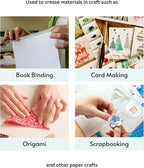 CrafTreat Teflon Bone Folders for Card Making - Burnisher Bone Folder - Teflon Bone Folder Tool for Scoring Creasing Origami and Paper Crafts- Pencil Shape Tool