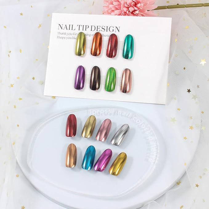 Artdone 16 Jars Chrome Nail Pearl Powder Silver and Gold Mirror Iridescent Aurora Metallic Nail Pigment Pearlescent Mermaid Pigment Pearl Dust Kit, Nail Art Decoration, Acrylic Resin Craft
