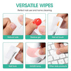 GELLEN Nail Cleanser Pads, 200 Pack Alcohol Prep Pads Nail Cleanser Wipes Remove Tacky Residue, Lint-free Glossy Wipes for Acrylic/Builder/Gel Polish Travel Individually Wrapped for Perfect Manicure