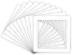 16x16 Mat for 8x8 Photo - Precut White on White Double Mat Picture Matboard for Frames Measuring 16 x 16 Inches - Bevel Cut Matte to Display Art Measuring 8 x 8 Inches - Acid Free ONE MAT