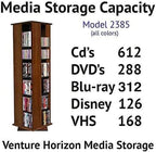 Venture Horizon Revolving Media Tower 600 Walnut