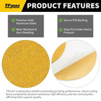 6-Inch 80-Grit Gold PSA Sanding Discs, 40 Pack – Pro-Grade Self-Adhesive Stickyback Sandpaper with Quick-Release Tabs for DA Sander, Medium-Coarse Automotive/Wood/Metal Sanding