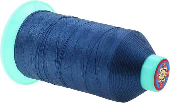 Mandala Crafts Bonded Nylon Thread Airforce Blue Heavy Duty Sewing Threads - 1100 YDs Size 92 280D T90 Tex 90 Thread for Leather Jeans Weaving Outdoor Marine Upholstery Threads
