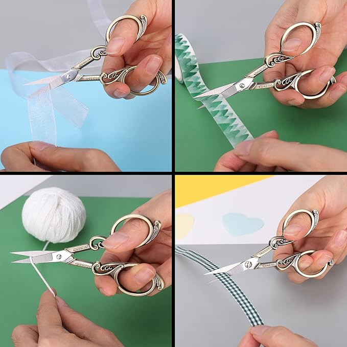 Embroidery Scissors, Small Sharp Precision Sewing Scissor with Cover for Craft, Arts, Needlework, Cross Stitch, Thread Yarn Fabric Detail Cutting DIY Tools 4.5 inches