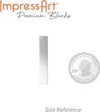 ImpressArt - Premium Metal Stamping Rectangle Blanks for Metal Stamping and Jewelry Making (24 Pack) (1/4" x 1 1/2" Rectangle w/Holes, Alkeme)