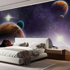 wall26 Peering into a Vibrantly Colored Space Wall Mural, Removable Sticker, Home Decor - 120x192 inches