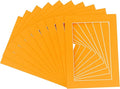 5.5x8.5 Mat for 8.5x11 Frame - Precut Mat Board Acid-Free Orange 5.5x8.5 Photo Matte for a 8.5x11 Picture Frame, Premium Matboard for Family Photos, Show Kits, Art, Picture Framing, Pack of 25 Mats
