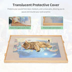 1500 Pieces Rotating Puzzle Board with 4 Drawers,34.25"x25.2" Portable Wooden Jigsaw Puzzle Table with Lazy Susan Spinning Cover for Adults