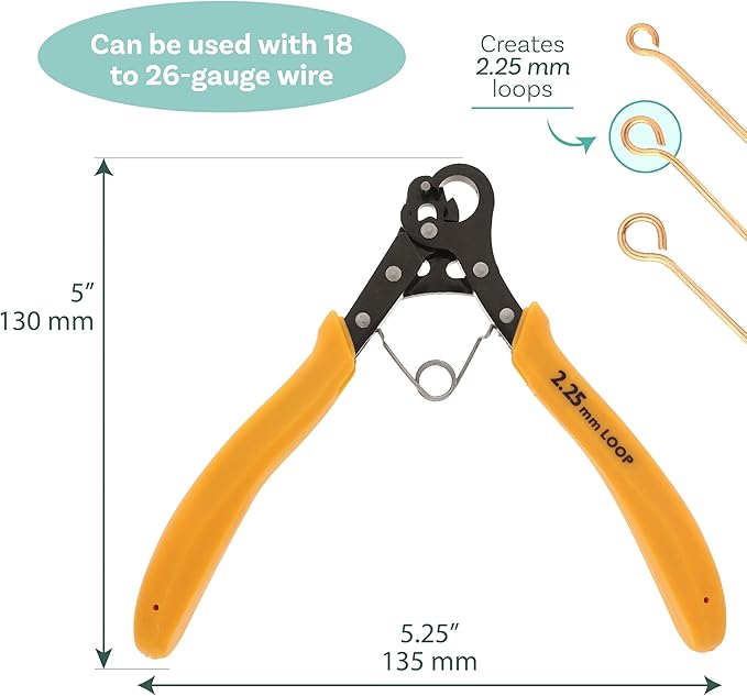 The Beadsmith One Step Looper – Create and Trim Consistent 2.25 mm Loops for Jewelry, Use With 18-26g Craft Wire