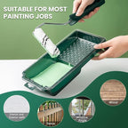 Paint Roller Kit, 15 Pcs 4 Inch Small Roller, Paint Tray, Paint Tray Liners and Paint Roller Frame, Home Improvement Paint Supplies, Mini Paint Rollers for Painting Walls