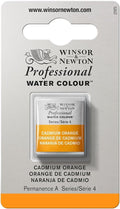 Winsor & Newton Professional Water Colour Paint, Half Pan, Cadmium Orange
