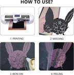 Guangyintong Chameleon HTV Rolls, 12" x 8ft Purple to Green Iron on Vinyl for T-Shirts, Changing Color Heat Transfer Vinyl for All Cutter Machines, Easy to Cut & Weed for DIY Design