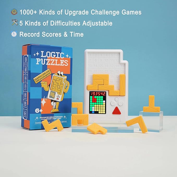 Super Brain Teaser Puzzle Games, Original 1000+ Challenges Brain Teaser Puzzle Games, STEM Toys for Kids & Teens, Travel Games Birthday Gifts for Boys Girls 15+