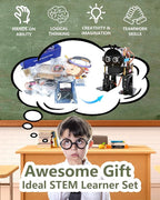 Biped Robot Kit STEM Toys Science Kit for Kids, Bionic Bipedal Robotics Programmable Coding Crafts Set for Arduino ESP32, Birthday Gift for Age 8-12 Boys Girls Teens