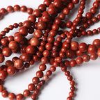 90PCS 4MM Red Jasper Beads Round Loose Stone Beads for Jewelry Making DIY Energy Stone Healing Power Bracelet 15"