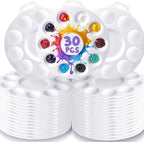 30Pcs Paint Tray Palettes, Plastic Paint Pallets with Hanging Hole for Kids or Students to Paints on School Project, Art Class or Have a Birthday Painting Part