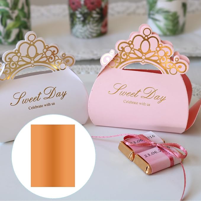 PATIKIL 11.7x8.3" Hot Stamping Foil Paper Sheet, 20 Sheets A4 Heat Transfer Hot Stamping Paper Foil for Leather DIY Logo Decor Craft Gift Package Scrapbook Card, Bronze