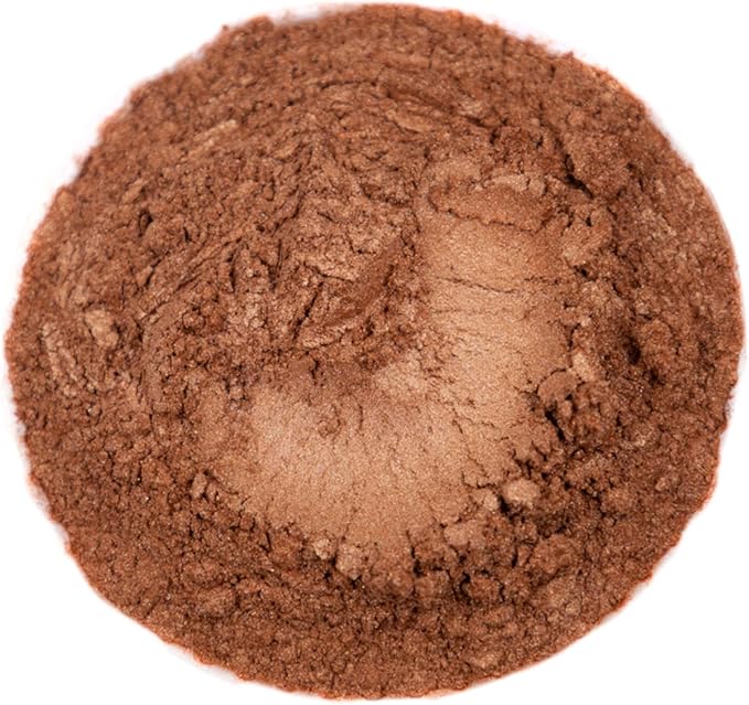 Rolio Premium Brown Mica Powder - Caramel (100G / 3.5 oz) - 1 Jar of Brown Pigment Powder for Epoxy Resin, Dye, Soap Making, Nail Polish, Paint, Candle Making, Bath Bombs, Slime