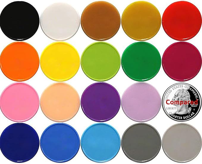 Set of 100 Opaque Plastic Learning Counters Mini Poker Chips Game Tokens with Storage Box (RoyalBlue, 1 Inch)