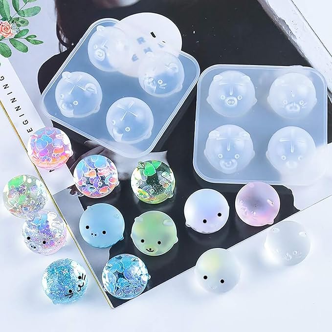 Resin Casting Silicone Mold for Candle Making, Home Decor, 3D Animal and Clay - Resin Making Molds