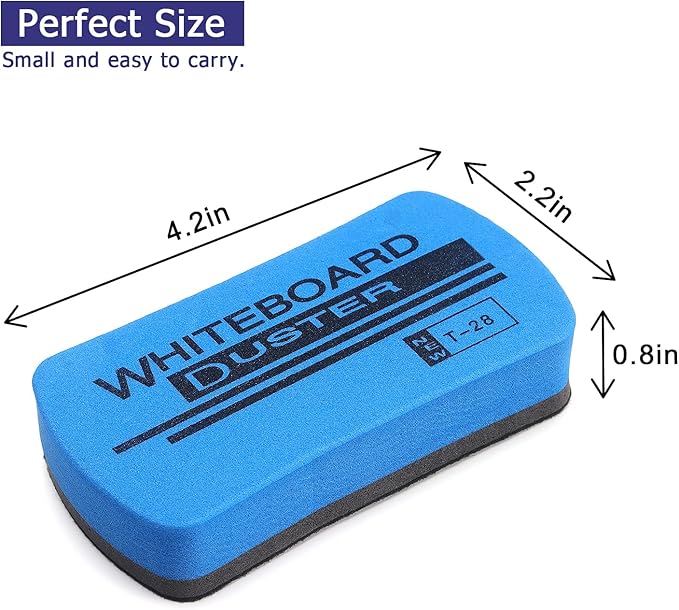 Tamaki 6 Pack Magnetic Whiteboard Eraser, Dry Eraser Erasers for White Board, Whiteboard Erasers for Kids Classroom, Blue