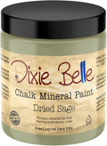 Dixie Belle Paint Company Chalk Finish Furniture Paint - Dried Sage (8oz) - Matte Gray/Green Chic Chalk Mineral DIY Furniture Paint