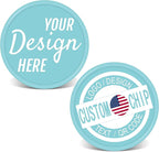 500 Personalized Plastic Chips, Custom Poker Chip, Print Your Logo Image or Text, Good for Golf Ball Markers, Challenge Coins, Business Cards, Drink Tokens