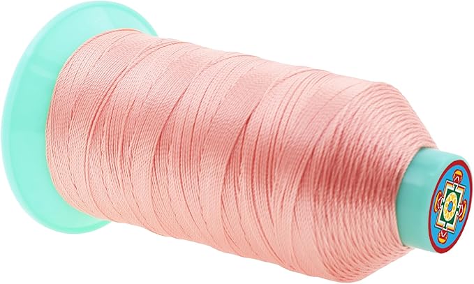 Mandala Crafts Bonded Nylon Thread Blush Heavy Duty Sewing Threads - 800 YDs Size 277 840D T270 Tex 270 Thread for Leather Jeans Weaving Outdoor Marine Upholstery Threads
