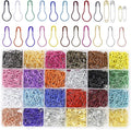 1200 Pcs 22 Colors Metal Safety Pins,Bulb Gourd Pins Pear Shaped Pins for Knitting Stitch Markers, Sewing Clothing DIY Craft Making with Storage Box