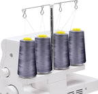 Tortoise 4 Cones of 3000 Yards Each Spool Thread for All Purpose, Serger, Overlock, Quilting, Sewing Machine - 100% Polyester - 40S/2 Green