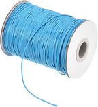 MECCANIXITY Waxed Cord 1mm Waxed Polyester Cord 175 Yard Wax String for Bracelet Making,Necklaces, Beading,Jewelry Making and DIY Crafts(Sky Blue)