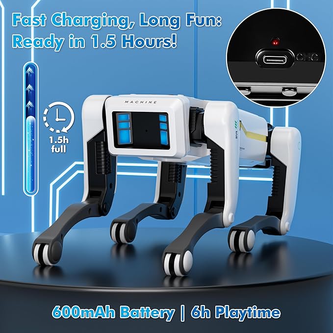 Smart Robot Dog - Interactive STEM Pet with Voice Control, 30+ Actions & APP Programming, Durable Design for Kids Age 6+ (Compatible with iOS/Android)