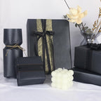 NESCCI Matte Carbon Black Wrapping Paper,Solid Color Pearly-Lustre Paper,Gift Wrapping Paper,Perfect for Wedding,Birthday, Christmas,Baby Shower,DIY Bouquet (17 Inches X 32.8 Feet)