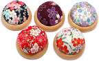 Fbshicung Pin Cushions Sewing Needle Cushion Holder Band Wearable Pincushions for Sewing (Japanese Flower 4)