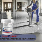 Epoxy Floor Paint, Epoxy Colored Sand Floor Paint, High-Gloss Marble Effect Self-Leveling Coating, Waterproof, Non-Slip, Ultra-Durable for Garage, Basement, Wood Floors (Green,6.6 lb)