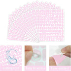Starboling Pink Alphabet Stickers, 1/2 inch, 10 Sheets, Self-Adhesive Vinyl, Minimalist Style, Perfect for Labels & Decor