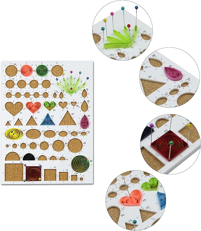 YURROAD Quilling Paper Set with 900pcs 5mm Quilling Paper Strips Filigree Tool Kit and Quilling Board Slotted Pen Curling Coach Crimper