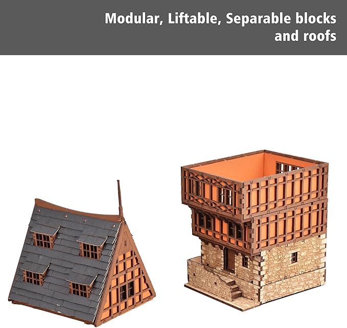 Cooper Rowhouse DIY Wooden Building Kit for Teens and Adults, Suitable for Playing with Family - Realistic